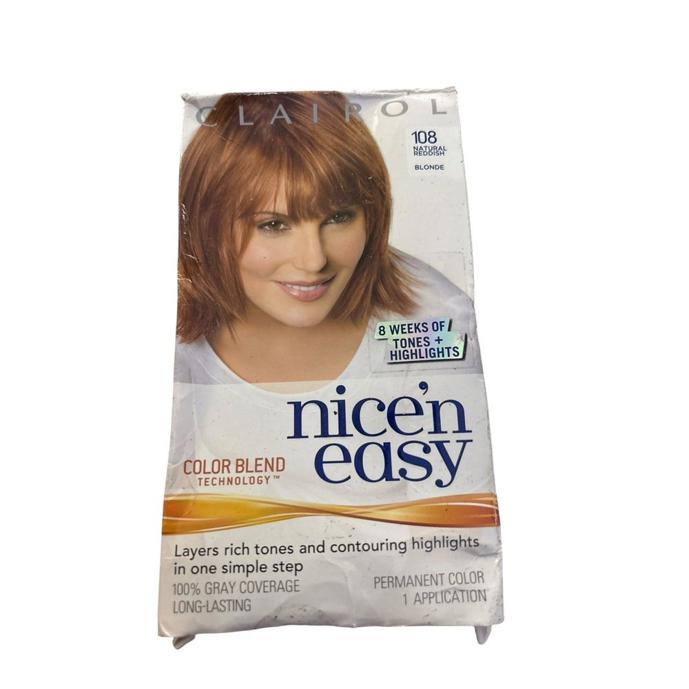 Clairol nice n easy natural reddish blonde 108 Hair Color New Old Stock HTF